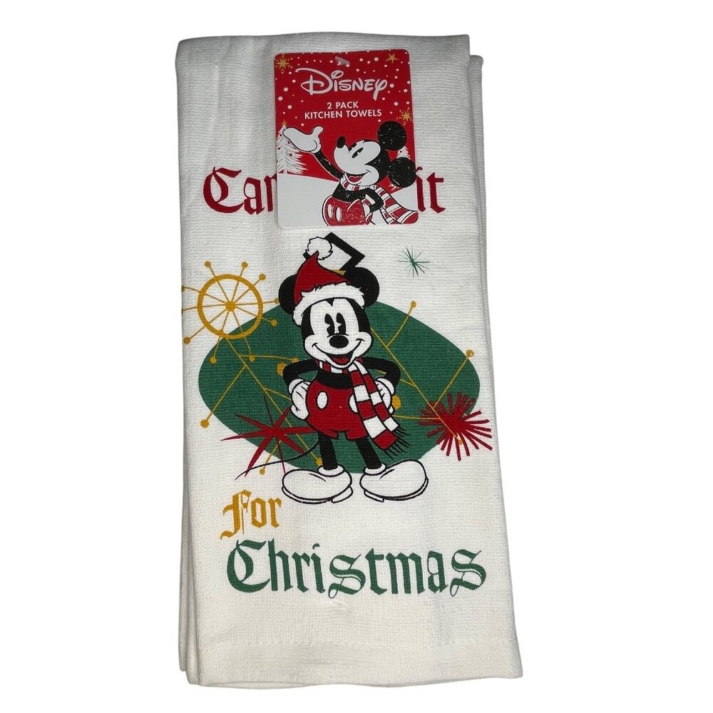 Disney Mickey Mouse 2-Pack Christmas Kitchen Towels